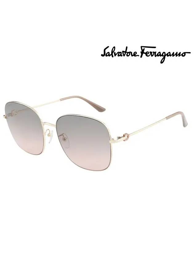 Ferragamo Sunglasses SF257SK 717 Square Metal Men Women - SALVATORE FERRAGAMO - BALAAN 2