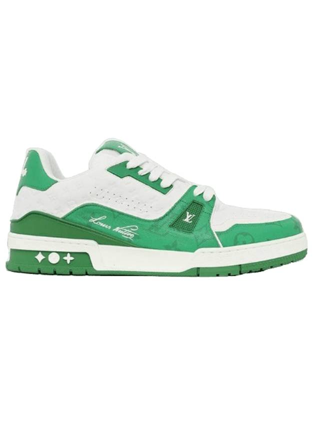 LV Trainer Low Top Sneakers Green - LOUIS VUITTON - BALAAN 1