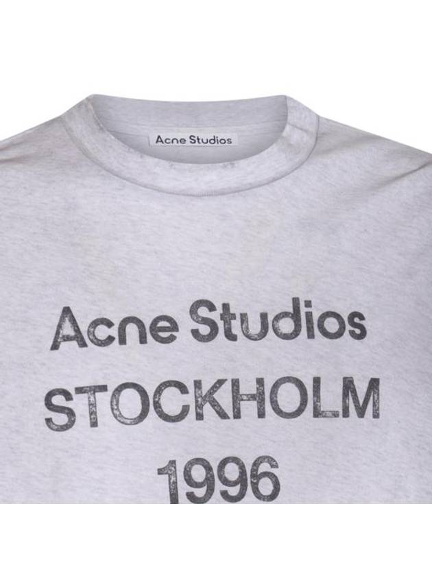 Stamp Logo Short Sleeve T-Shirt Grey Melange - ACNE STUDIOS - BALAAN 6