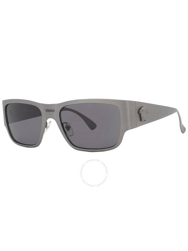 Versace Dark Grey Rectangular Men's Sunglasses VE2262 126287 56 - VERSACE - BALAAN 3