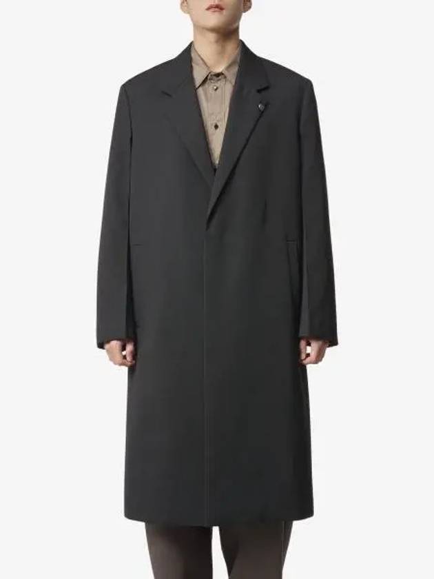 Back Slit Wool Single Coat Black - JIL SANDER - BALAAN 2