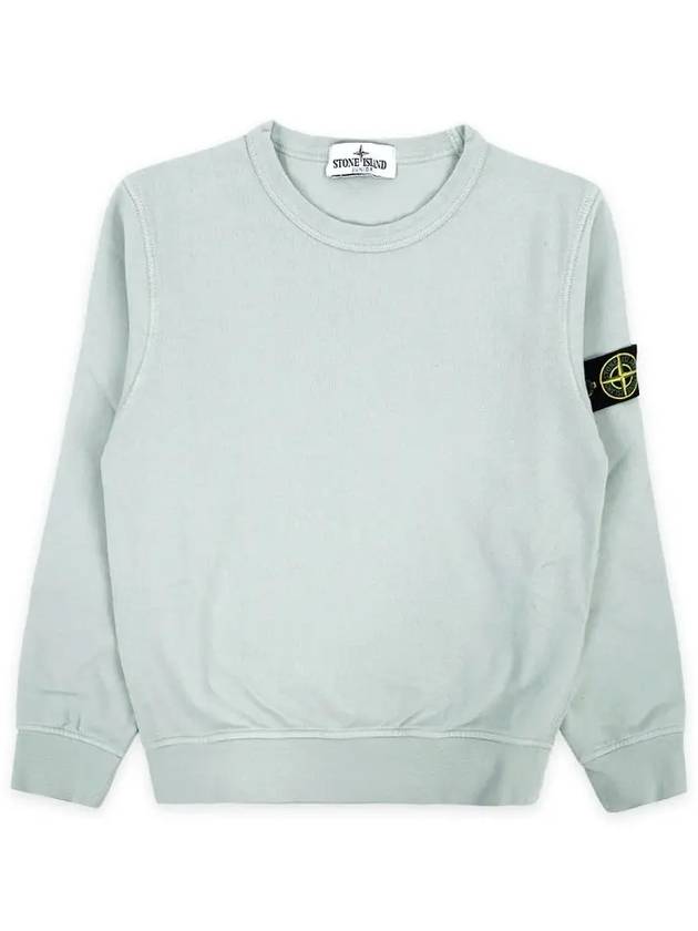 Kids Garment Dyed Logo Wappen Patch Sweatshirt Grey - STONE ISLAND - BALAAN 3