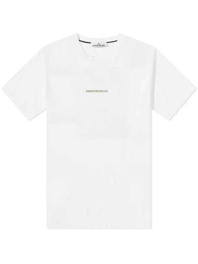 Micro Graphics One Print Short Sleeve T Shirt White - STONE ISLAND - BALAAN 1