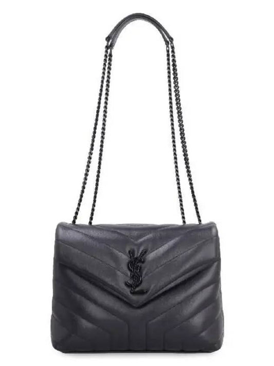 Monogram Loulou Matelasse Y Leather Small Shoulder Bag Black - SAINT LAURENT - BALAAN 2