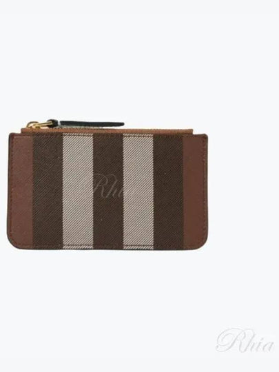 Check Motif Card Wallet Brown - BURBERRY - BALAAN 2