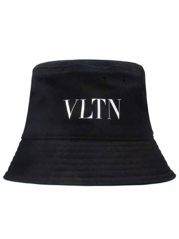 VLTN Logo Bucket Hat Black VY2HGA11UXI - VALENTINO - BALAAN 1