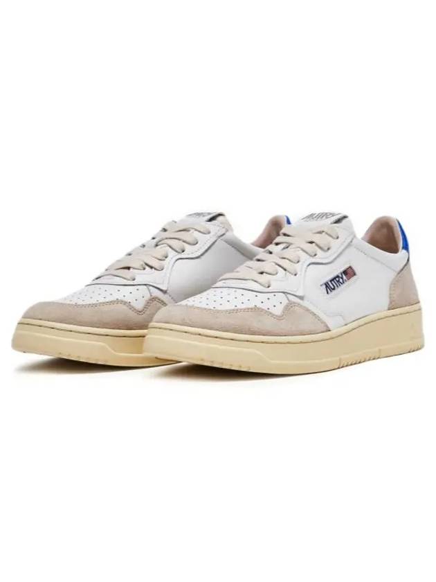 Medalist Leather Suede Blue Tab Low Top Sneakers White - AUTRY - BALAAN 3