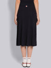 Pointelle Rip Below The Knee A-Line Skirt Navy - THOM BROWNE - BALAAN 4