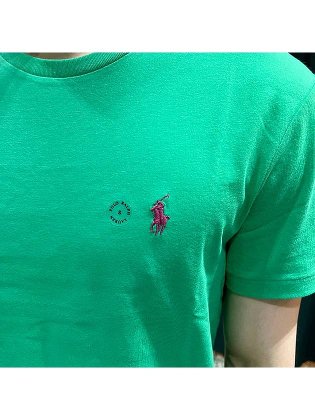 Embroidered Logo Cotton Short Sleeve T-Shirt Green - POLO RALPH LAUREN - BALAAN 7