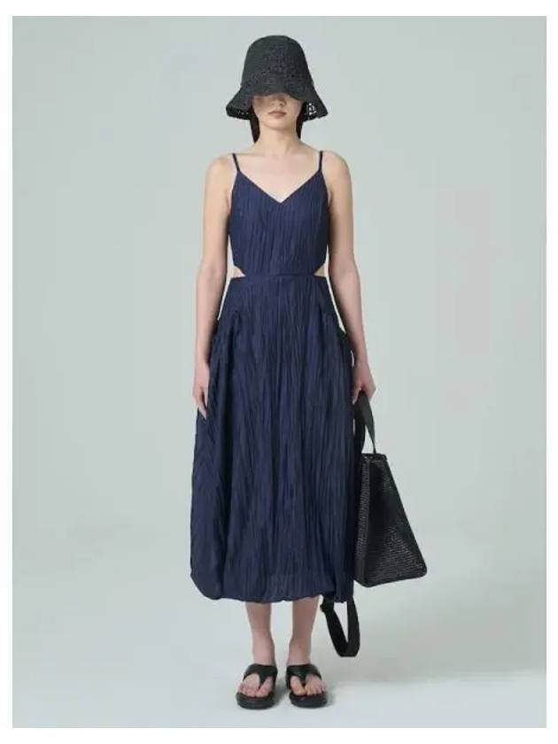 Side cutout pleated sleeveless dress navy Domestic product GM0024022698994 - JUUN.J - BALAAN 1