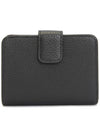 Saffiano Triangular Logo Wallet Black - PRADA - BALAAN 3