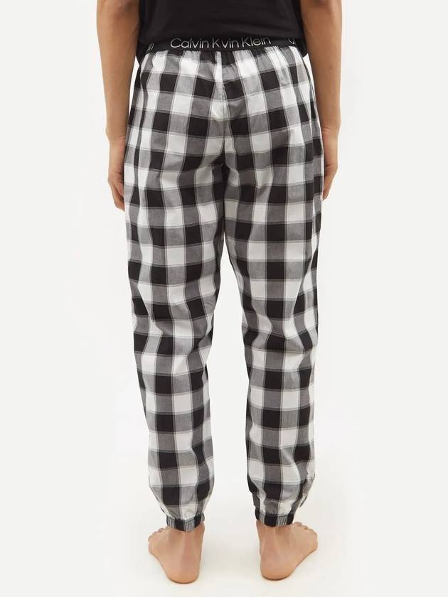 Calvin Klein Underwear Check Pattern Cotton Blend Pajama Pants Black - CALVIN KLEIN - BALAAN 4