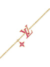 LV Iconic Enamel Bracelet Gold Fuchsia - LOUIS VUITTON - BALAAN 3