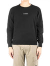 Light Fleece Small Logo Sweatshirt Black - CP COMPANY - BALAAN 3