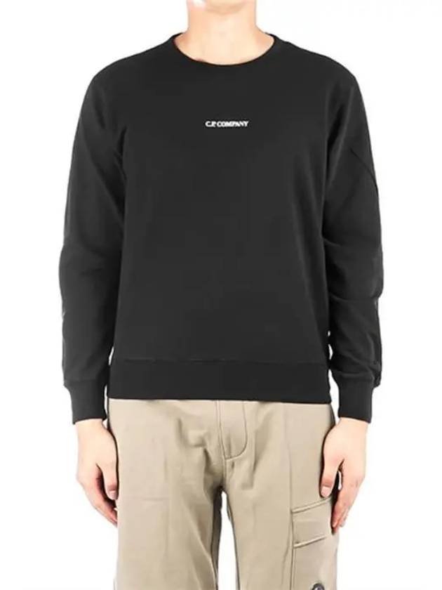 Light Fleece Small Logo Sweatshirt Black - CP COMPANY - BALAAN 3