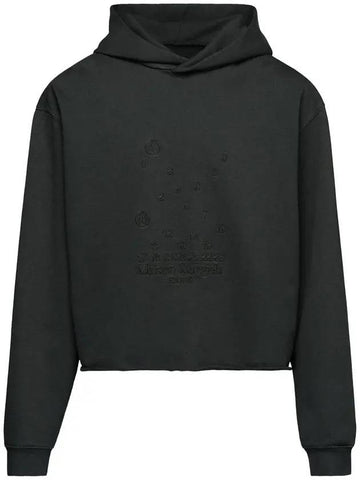 Number Logo Fleece Cotton Hoodie Black - MAISON MARGIELA - BALAAN 1