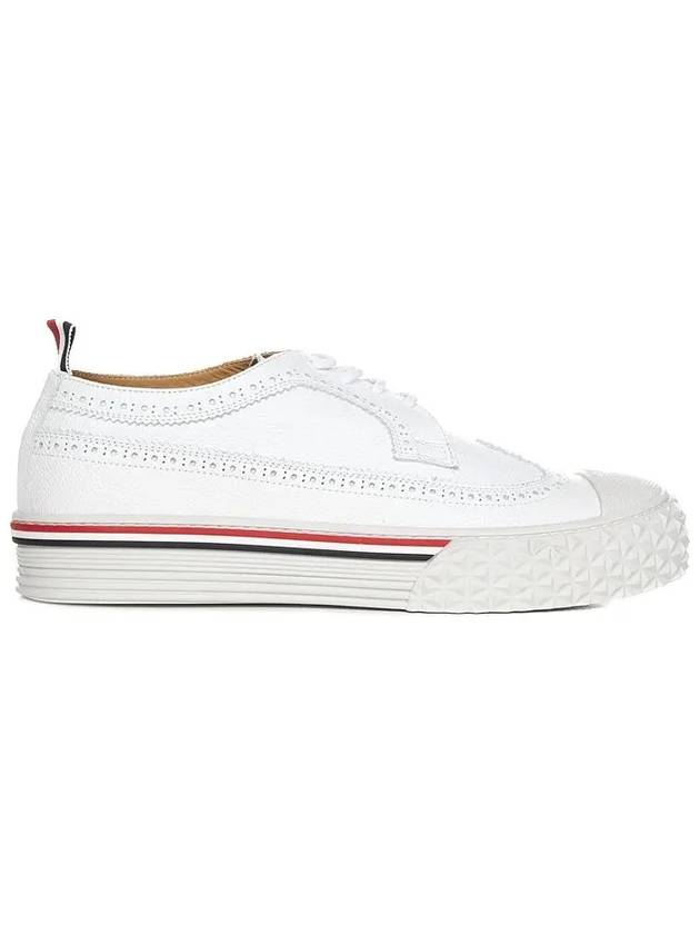 Men's Vitello Calf Leather Long Wing Brogue White - THOM BROWNE - BALAAN 2