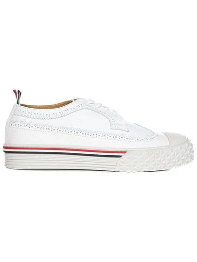 Men's Vitello Calf Leather Long Wing Brogue White - THOM BROWNE - BALAAN 2