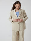 Cotton Double Collar Overfit Jacket Cream - REAL ME ANOTHER ME - BALAAN 3