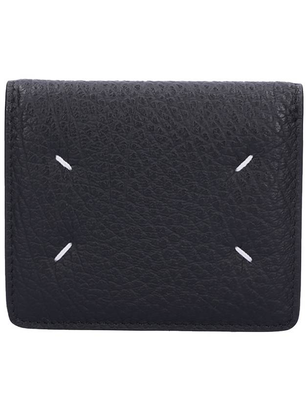 Stitch Leather Compact Half Wallet Black - MAISON MARGIELA - BALAAN 2