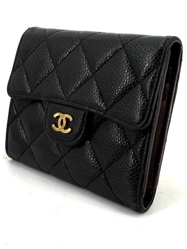 Caviar gold flap bi fold wallet - CHANEL - BALAAN 3