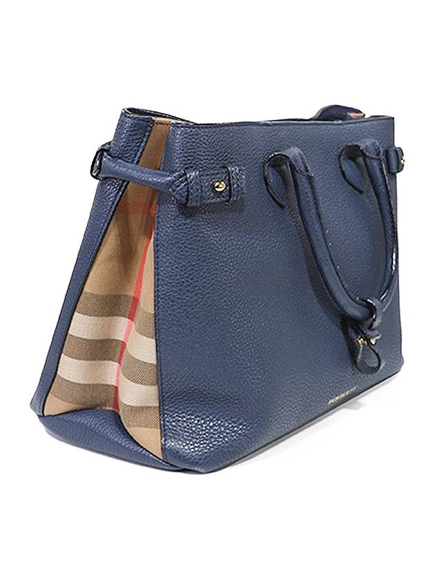 Burberry 8036498 Navy House Check Derby Medium Banner Bag - BURBERRY - BALAAN 3