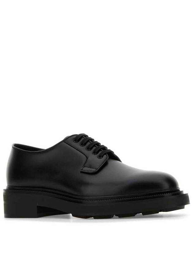 Brushed Leather Derby Black - PRADA - BALAAN 3