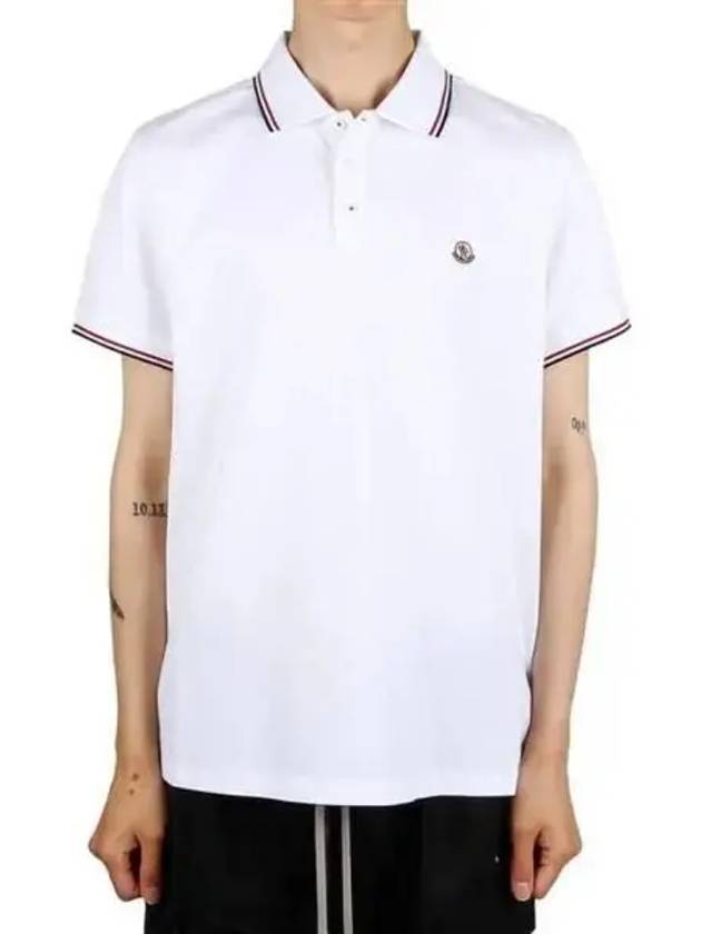 Logo patch short sleeve polo t shirt 271651 - MONCLER - BALAAN 1