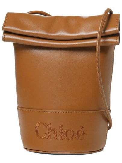 Logo Micro Bucket Bag Brown - CHLOE - BALAAN 2