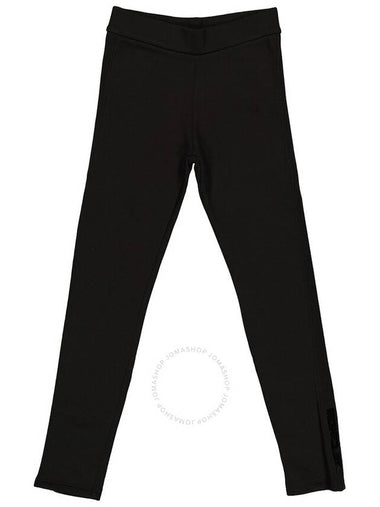 Moncler Girls Black Cotton Jersey Logo Patch Leggings, Size 8Y - MONCLER - BALAAN 1