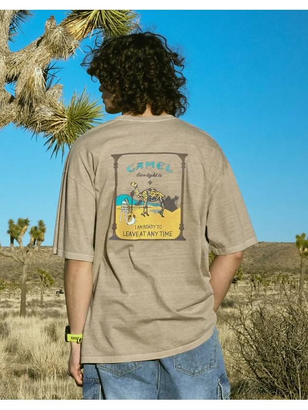 Camel Pigment Short Sleeve TShirt Beige FST727 - FLUKE - BALAAN 1