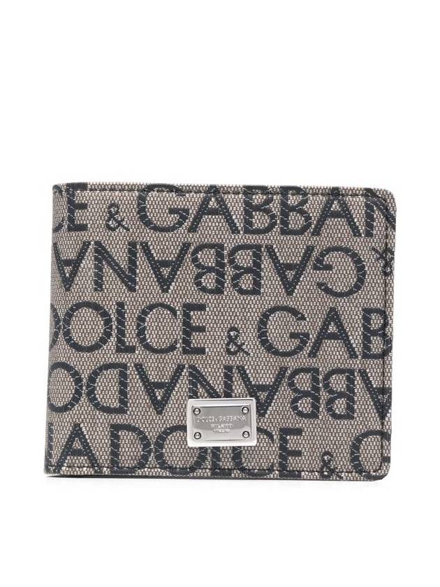 logo jacquard bifold wallet brown - DOLCE&GABBANA - BALAAN 2