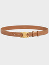 Triomphe Taurillon Medium Leather Belt Black - CELINE - BALAAN 8