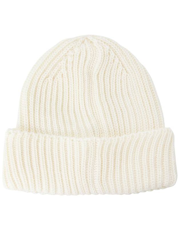 Extra Fine Merino Wool Goggle Beanie White - CP COMPANY - BALAAN 3