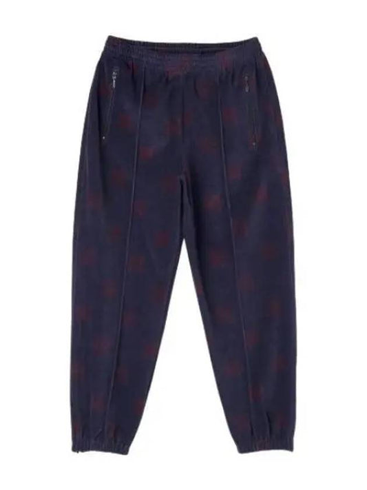 Papillon Velor Zipper Track Pants Navy Bordeaux - NEEDLES - BALAAN 1