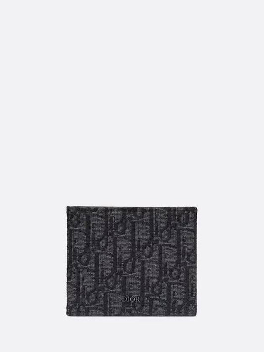 Wallet Black  Oblique Jacquard - DIOR - BALAAN 2