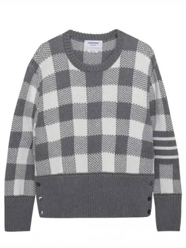 Gingham jacquard knit men - THOM BROWNE - BALAAN 1