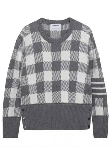 Gingham jacquard knit men - THOM BROWNE - BALAAN 1