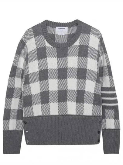 Gingham jacquard knit men - THOM BROWNE - BALAAN 1