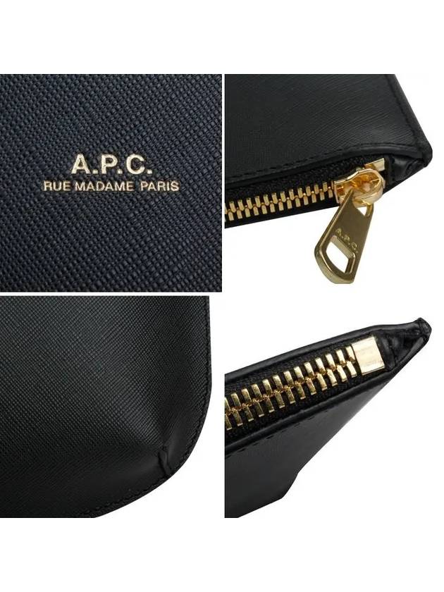 Half Moon Sarah Clutch Bag Black - A.P.C. - BALAAN.