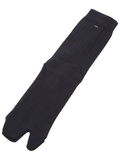 Tabi Ribbed Wool Blend Socks Black - MAISON MARGIELA - BALAAN 2