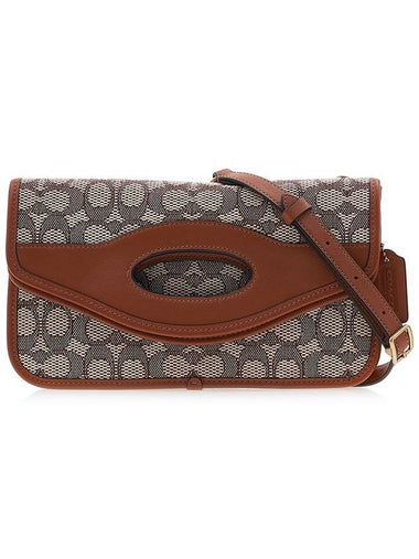 Crossbody in Signature Jacquard CA358 COCOA BURNISHED AMB - COACH - BALAAN 1