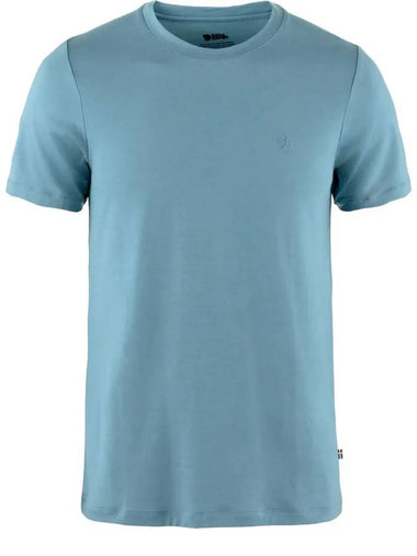 Men's Abisko Wool Short Sleeves T Shirt Dawn Blue - FJALL RAVEN - BALAAN 1