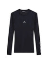 Tekla Crew Neck Slim Fit Long Sleeve T-Shirt Black - J.LINDEBERG - BALAAN 1