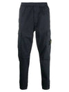 Men's Wappen Patch Straight Pants Navy - STONE ISLAND - BALAAN 2