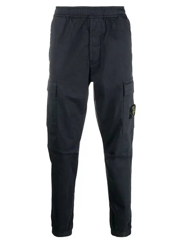 Men's Wappen Patch Straight Pants Navy - STONE ISLAND - BALAAN 2