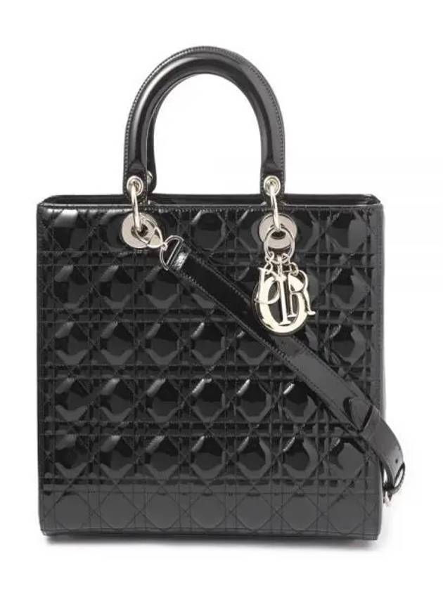 Lady Large Patent Tote Bag Black - DIOR - BALAAN 2