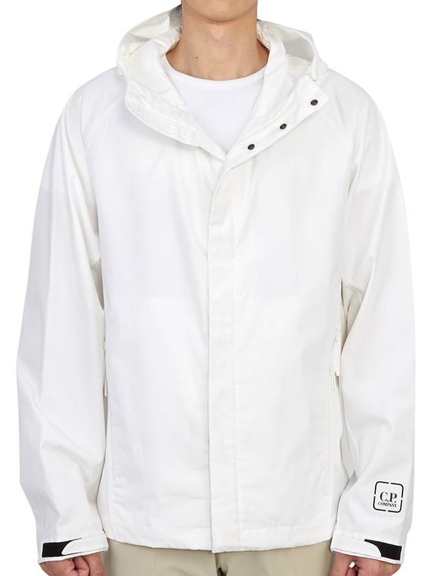 Metropolis Hooded Jacket White - CP COMPANY - BALAAN 3