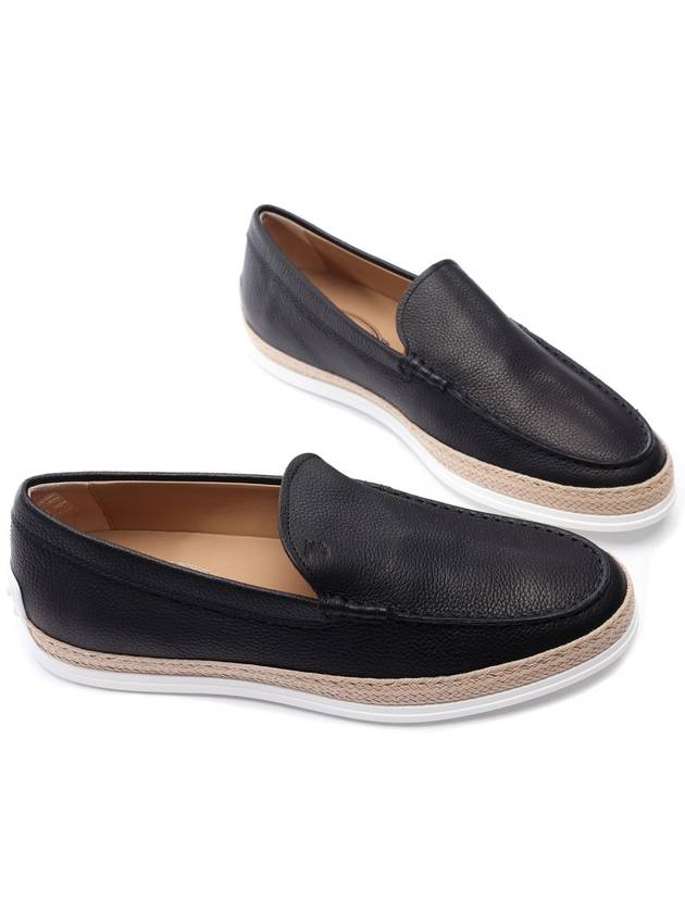 Stamping Monogram Leather Loafers Black - TOD'S - BALAAN 6