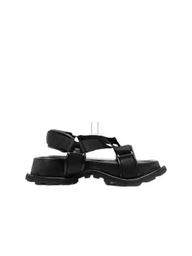 Platter Velcro Platform Sandals Black - JIL SANDER - BALAAN 2